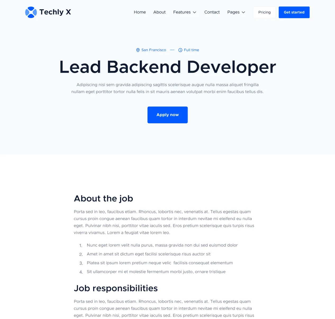 Career Single - Techly X Webflow Template